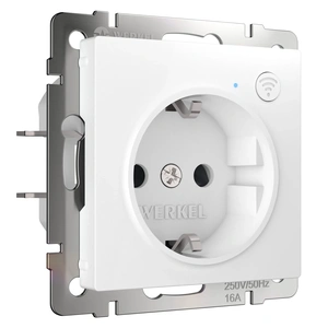 Изображение Умная  встраиваемая розетка с заземлением с защитными шторками W1171601