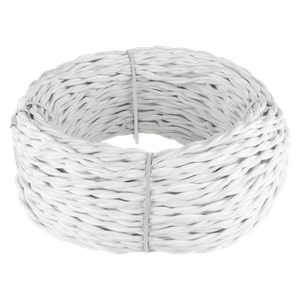 Изображение Ретро кабель витой 3х2,5 (белый) 20 м (под заказ) W6453301