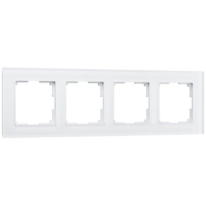 Изображение Рамка на 4 поста (белый матовый) W0041105