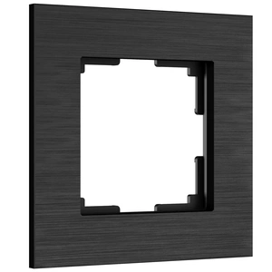 Изображение Рамка на 1 пост AluMax (черный алюминий) W0013508