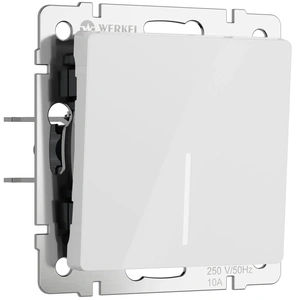 Изображение W1110141/ Выключатель одноклавишный с подсветкой (белый акрил) W1110141