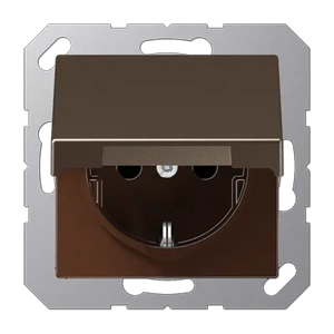 Изображение Розетка с заземлением и крышкой 16А 250В A creation мокко A1520BFKLMO Jung