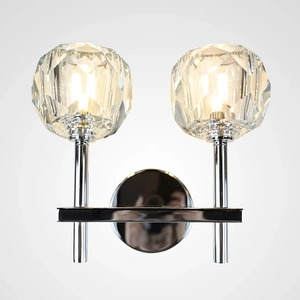 Изображение Бра  Boule De Cristal Double Sconce Chrome By Imperiumloft