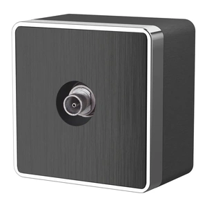 Изображение ТВ-розетка оконечная Gallant (графит рифленый) W5083004