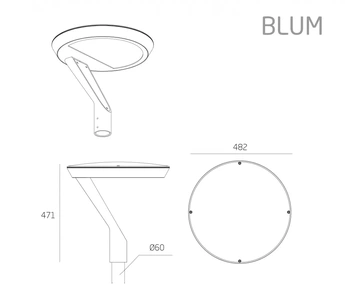 Изображение Консольный парковый светильник BLUM