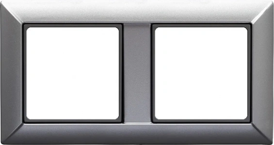 Изображение Рамка на 2 поста Eco Profi алюминий EP482AL Jung