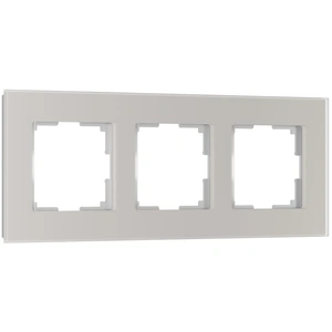 Изображение Рамка на 3 пост Senso (дымчатый, стекло soft-touch) W0033117